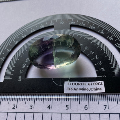 FLUORITE NATURAL MINED MASSIVE GEMSTONE - DE'AN MINE, CHINA 67.09CT MFG5359