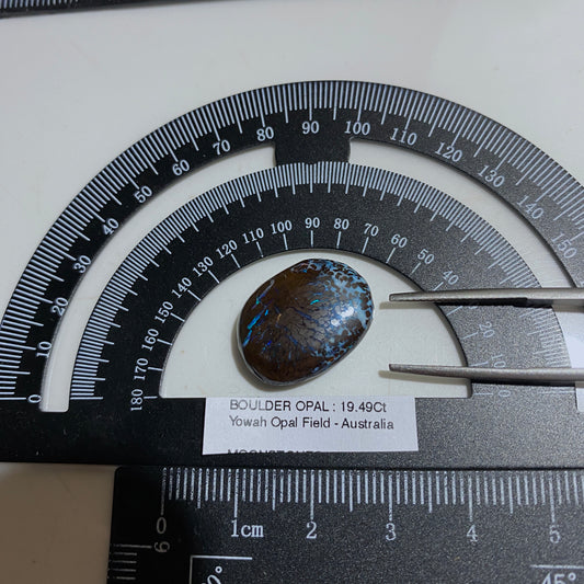 BOULDER OPAL NATURAL GEMSTONE : YOWAH OPAL FIELD, AUSTRALIA. 19.49Ct MFG5482