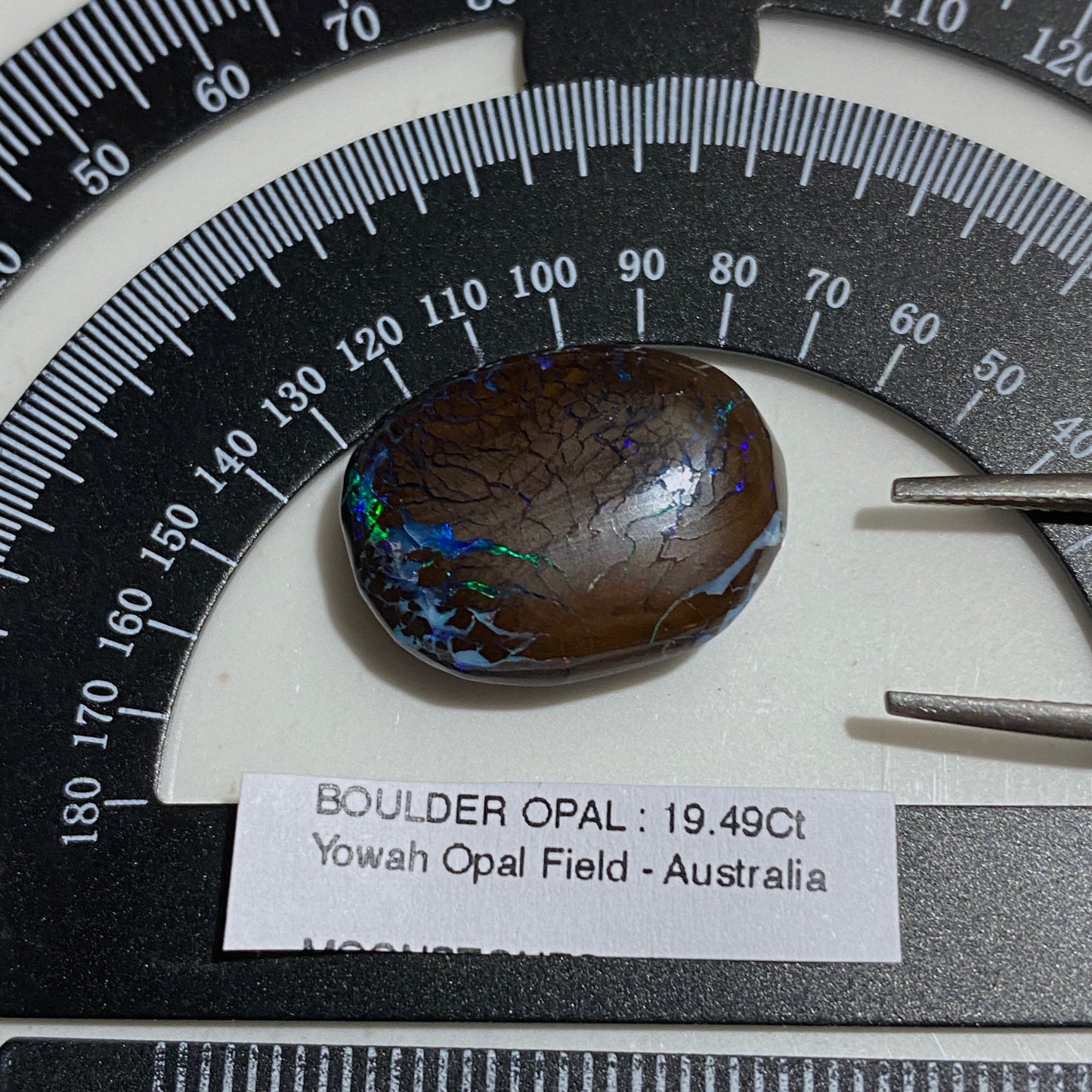 BOULDER OPAL NATURAL GEMSTONE : YOWAH OPAL FIELD, AUSTRALIA. 19.49Ct MFG5482