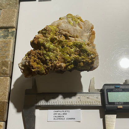 CAMPYLITE : LARGE SPECIMEN FROM DRY GILL MINE, CALDBECK, CUMBRIA. 366g MF5206