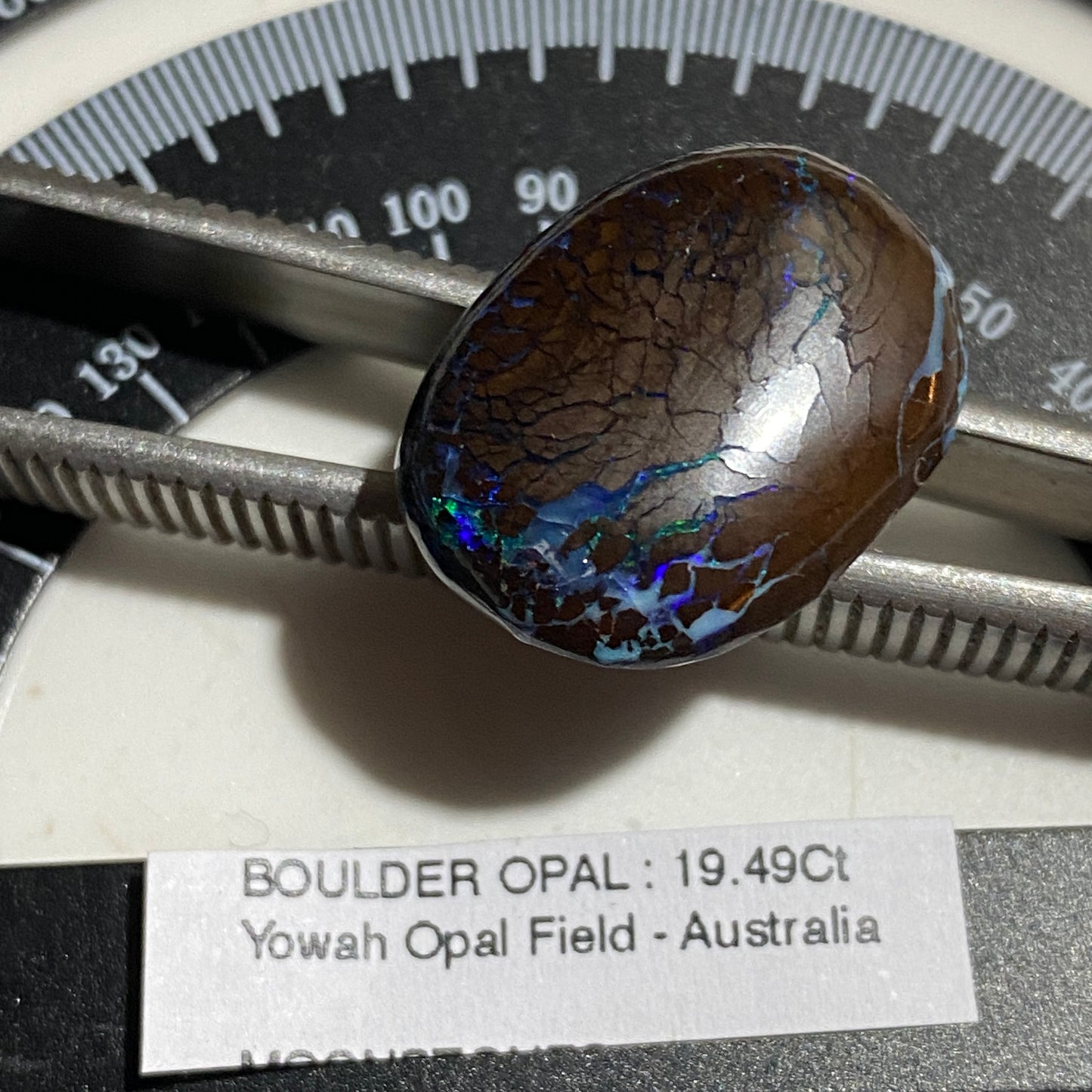 BOULDER OPAL NATURAL GEMSTONE : YOWAH OPAL FIELD, AUSTRALIA. 19.49Ct MFG5482