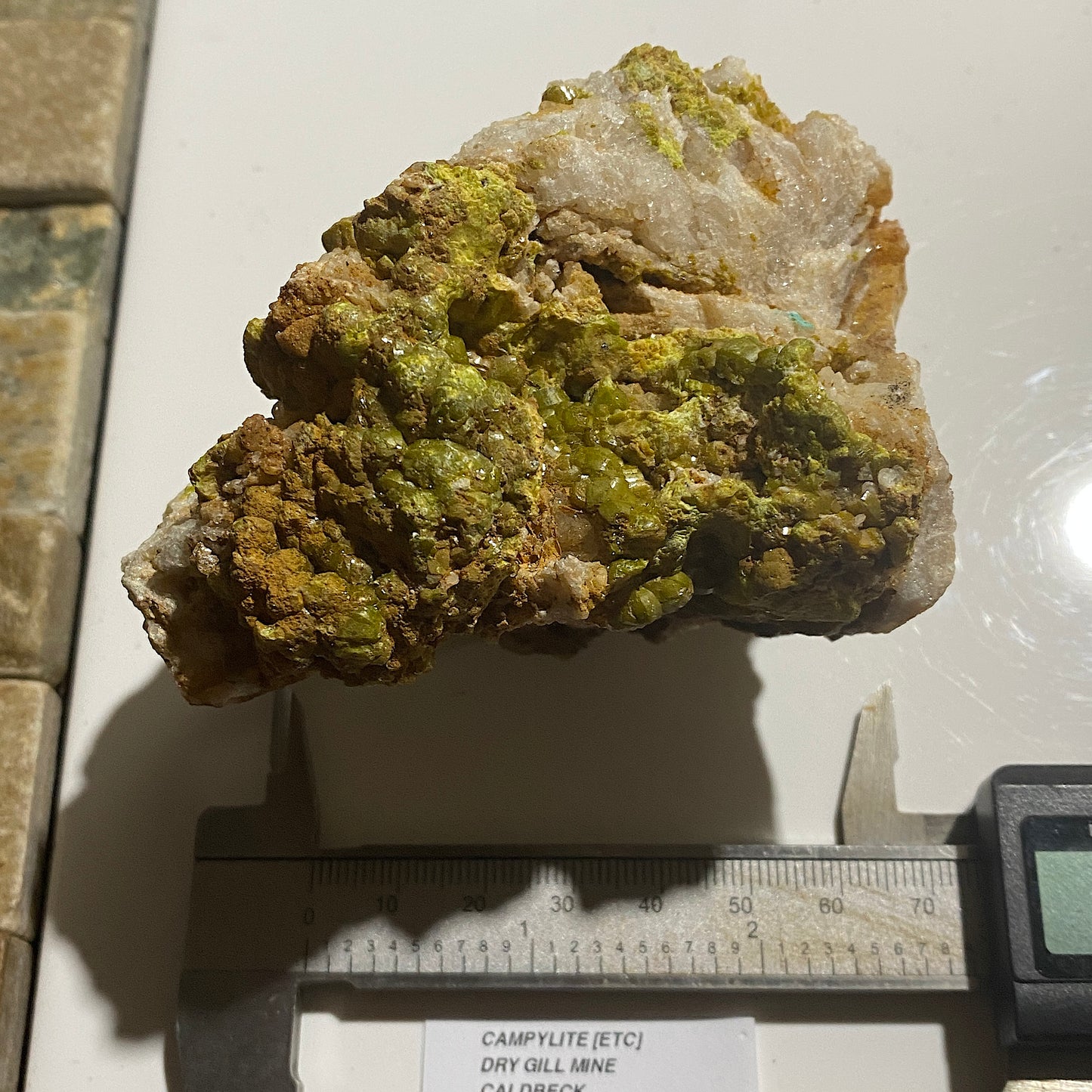 CAMPYLITE : LARGE SPECIMEN FROM DRY GILL MINE, CALDBECK, CUMBRIA. 366g MF5206