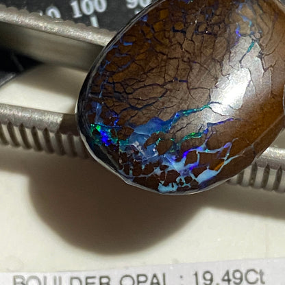 BOULDER OPAL NATURAL GEMSTONE : YOWAH OPAL FIELD, AUSTRALIA. 19.49Ct MFG5482