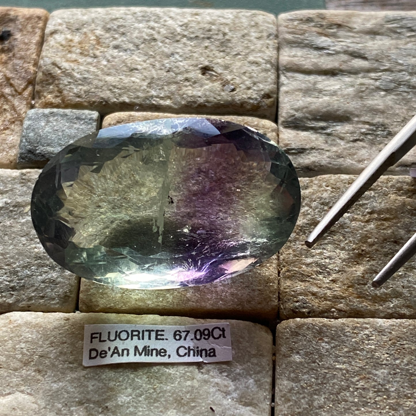 FLUORITE NATURAL MINED MASSIVE GEMSTONE - DE'AN MINE, CHINA 67.09CT MFG5359