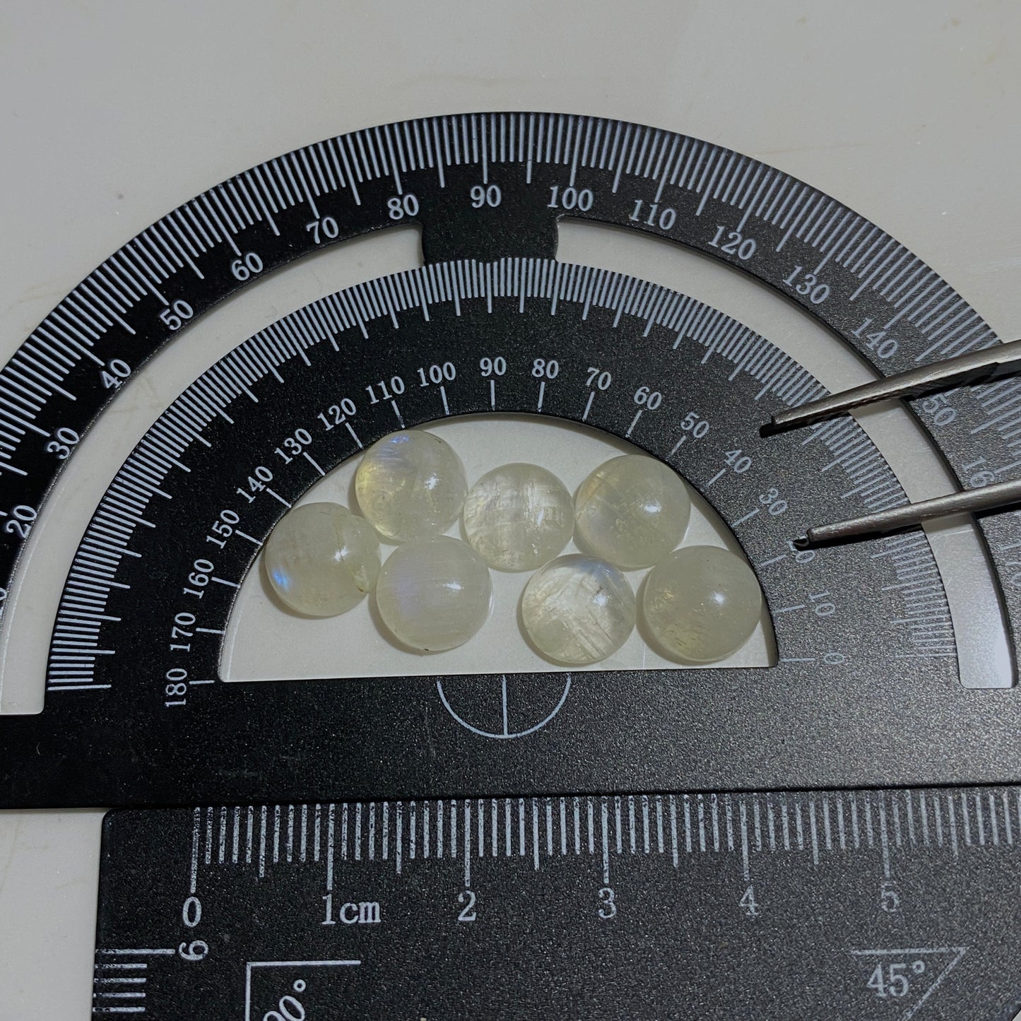 MOONSTONE [ ORTHOCLASE]  GEMSTONES x 7 : SONORA, MEXICO. 16.30Ct MFG5483