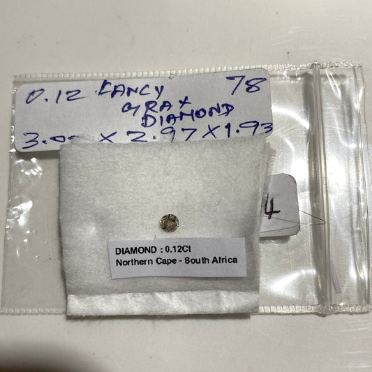 NATURAL DIAMOND GEMSTONE : FINCH MINE, NORTHERN CAPE, SOUTH AFRICA 0.12Ct MFG5484