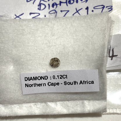 NATURAL DIAMOND GEMSTONE : FINCH MINE, NORTHERN CAPE, SOUTH AFRICA 0.12Ct MFG5484
