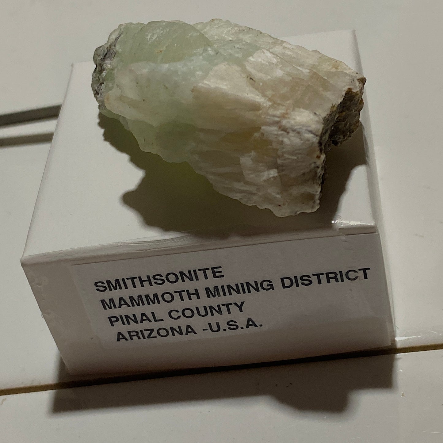 SMITHSONITE [ZINC SPAR] : MAMMOTH MINING DISTRICT, PINAL COUNTY, ARIZONA U.S.A. 33g MF5210