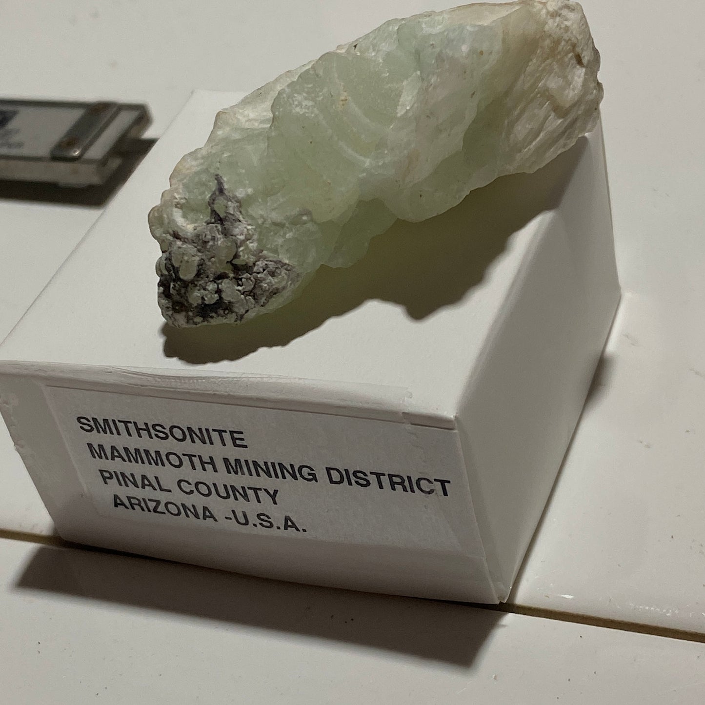 SMITHSONITE [ZINC SPAR] : MAMMOTH MINING DISTRICT, PINAL COUNTY, ARIZONA U.S.A. 33g MF5210
