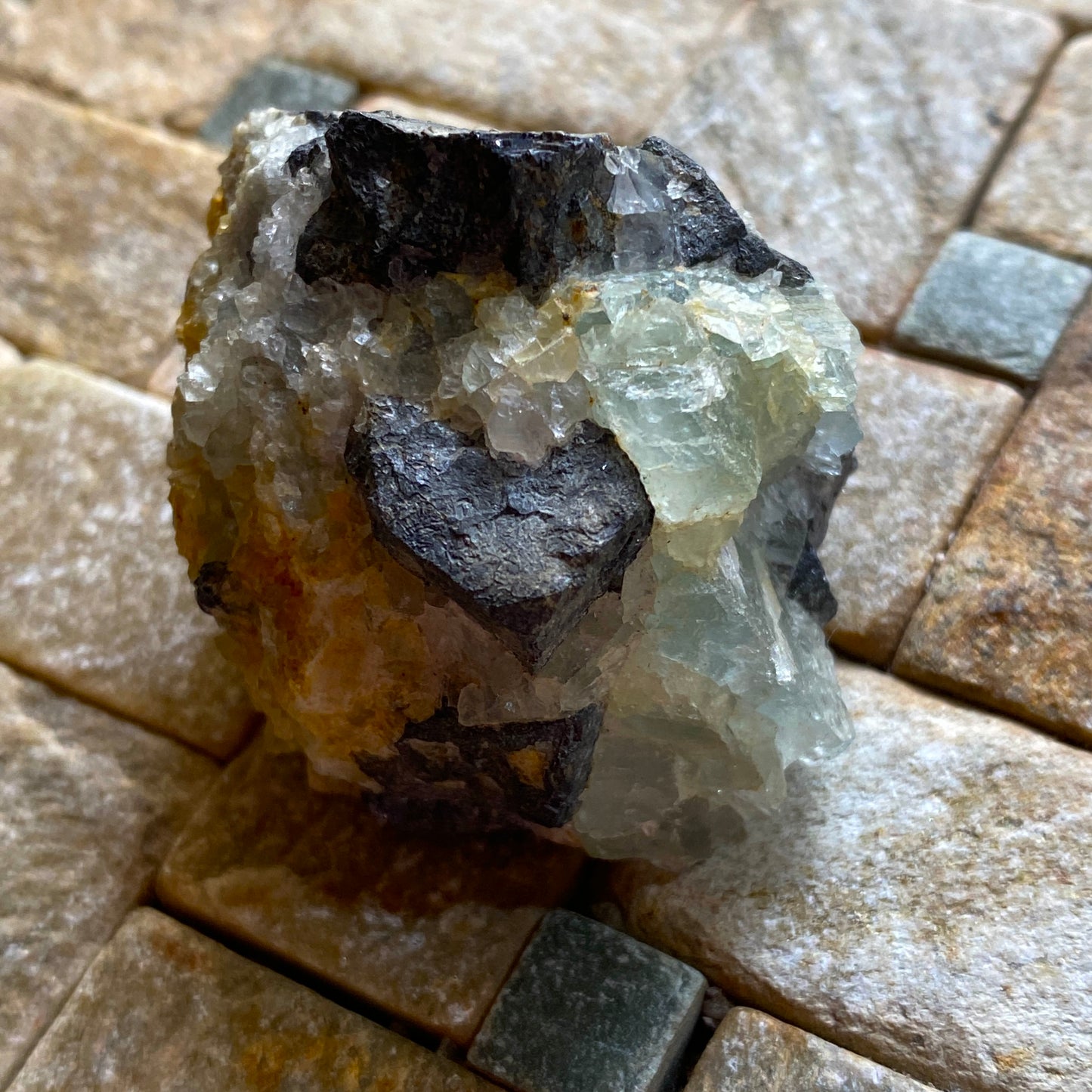 GALENA WITH FLUORITE - BOLTSBURN MINE, CO DURHAM, ENGAND. 167g. MF4207