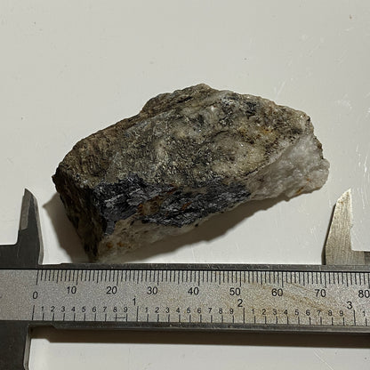 GALENA WITH CERUSSITE [ETC] : WAPPING MINE, MATLOCK, DERBYSHIRE. 110g MF5211