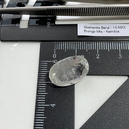 GOSHENITE BERYL NATURAL GEMSTONE : ERONGO MOUNTAINS, NAMIBIA 10.65Ct MFG5486