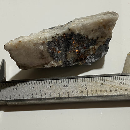 GALENA WITH CERUSSITE [ETC] : WAPPING MINE, MATLOCK, DERBYSHIRE. 110g MF5211