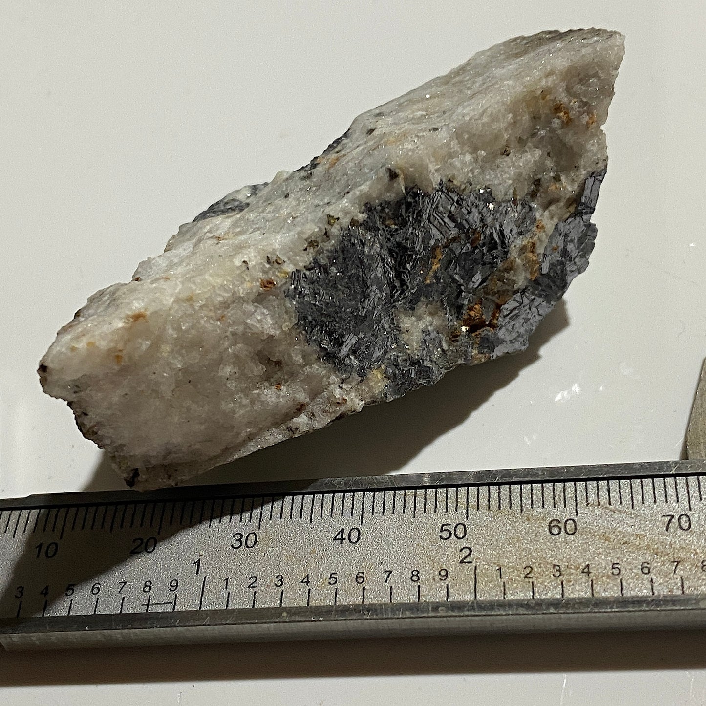GALENA WITH CERUSSITE [ETC] : WAPPING MINE, MATLOCK, DERBYSHIRE. 110g MF5211