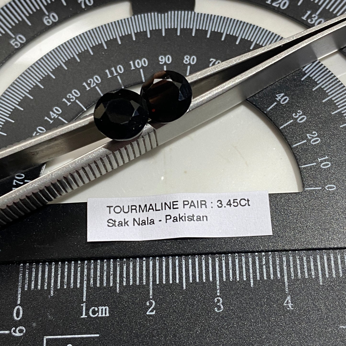 TOURMALINE NATURAL GEMSTONES [PAIR] : STAK NALA, PAKISTAN 3.45Ct MFG5488