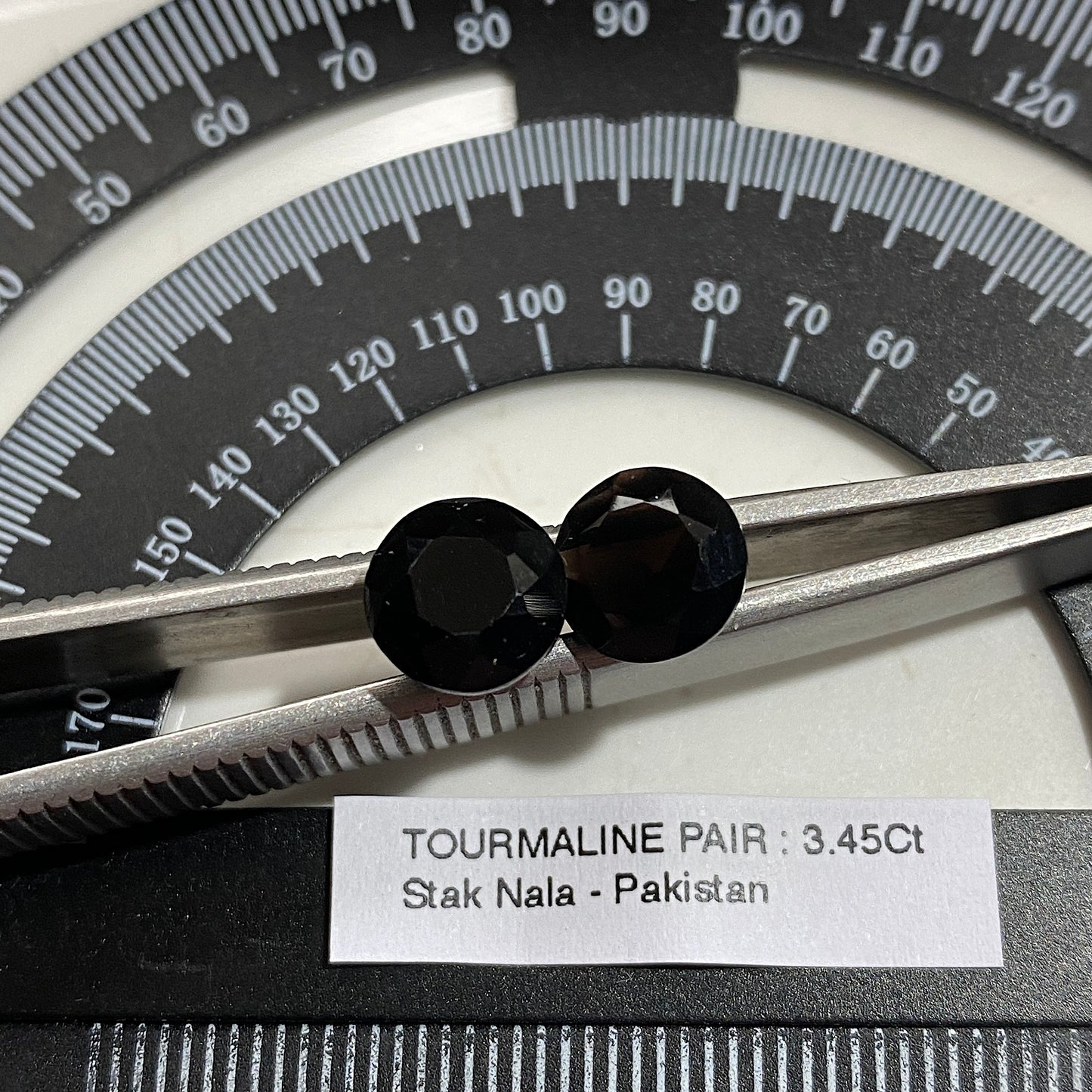 TOURMALINE NATURAL GEMSTONES [PAIR] : STAK NALA, PAKISTAN 3.45Ct MFG5488