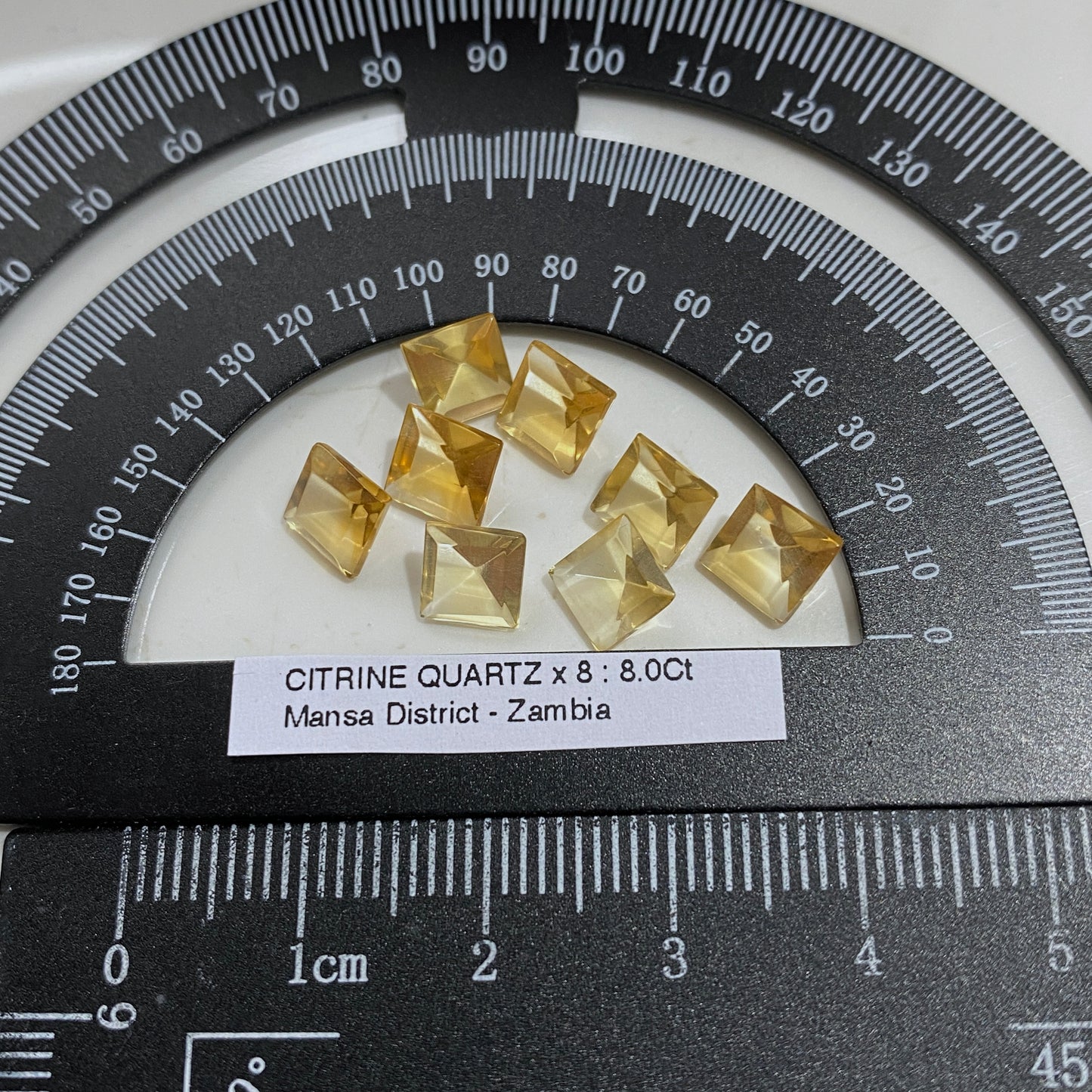 CITRINE QUARTZ NATURAL GEMSTONES : MANSA DISTRICT, ZAMBIA, AFRICA 8.0Ct MFG5489