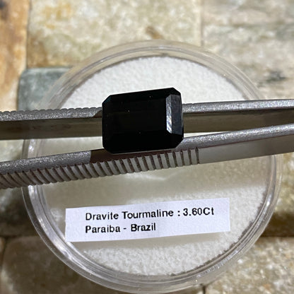 DRAVITE TOURMALINE NATURAL GEMSTONE : PARAIBA, BRAZIL 3.60Ct MFG5490