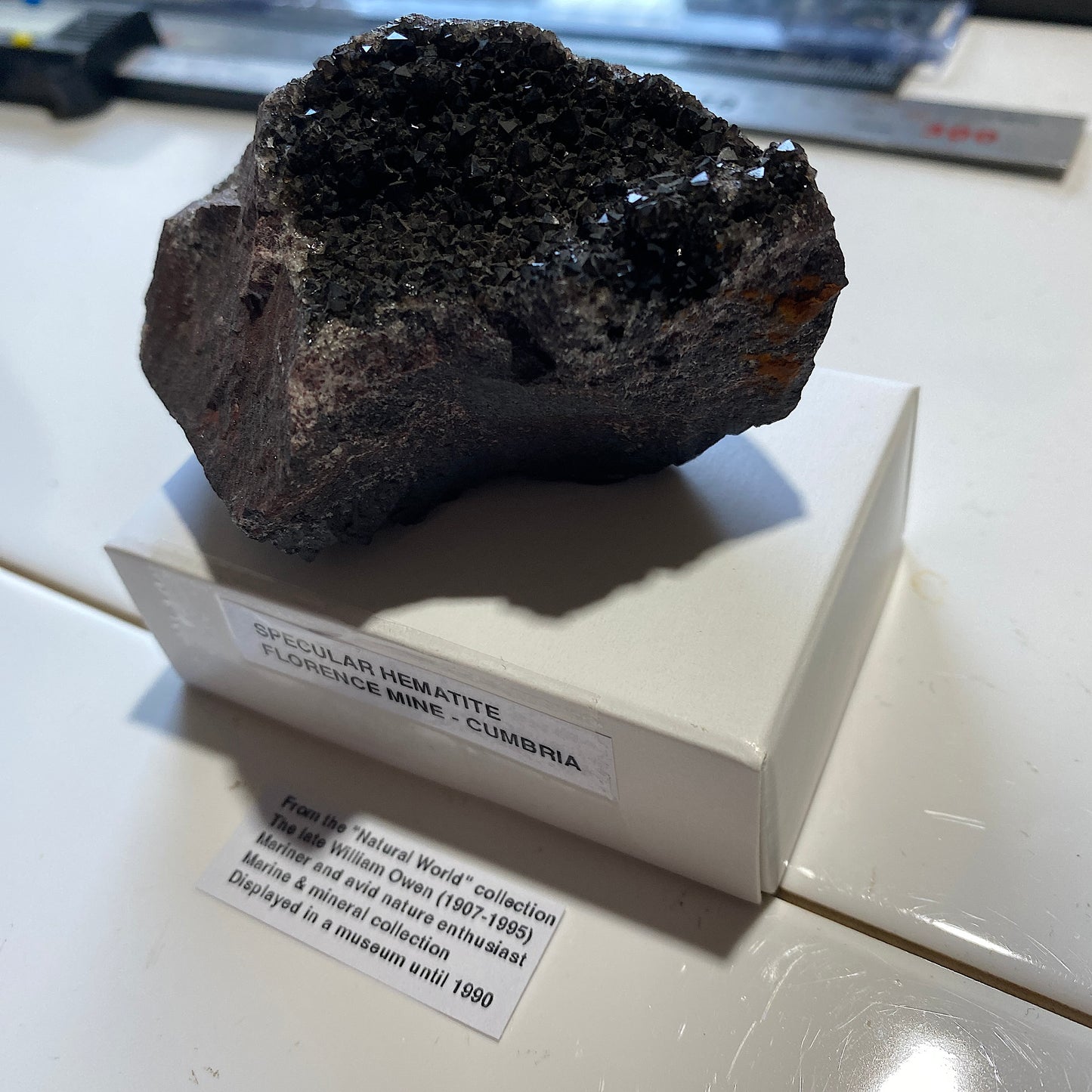 SPECULAR HEMATITE [SPECULARITE] : FLORENCE MINE, EGREMONT, CUMBRIA 185g MF5215