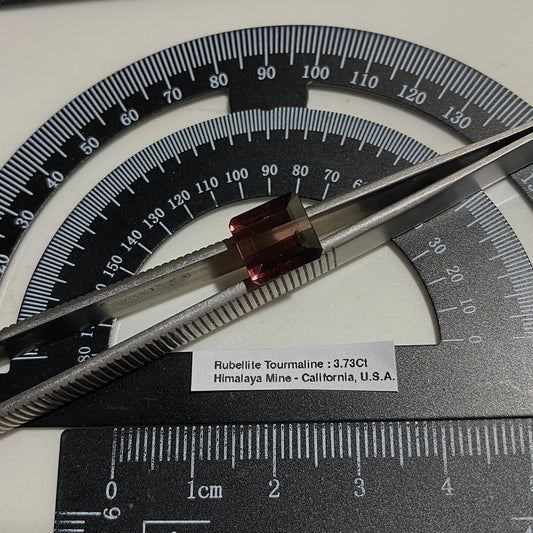 RUBELLITE TOURMALINE NATURAL GEMSTONE : HIMALAYA MINE, CALIFORNIA, U.S.A. 3.73Ct MFG5491