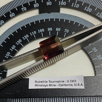 RUBELLITE TOURMALINE NATURAL GEMSTONE : HIMALAYA MINE, CALIFORNIA, U.S.A. 3.73Ct MFG5491