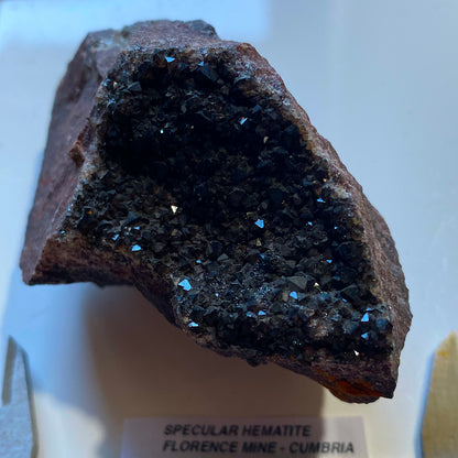 SPECULAR HEMATITE [SPECULARITE] : FLORENCE MINE, EGREMONT, CUMBRIA 185g MF5215