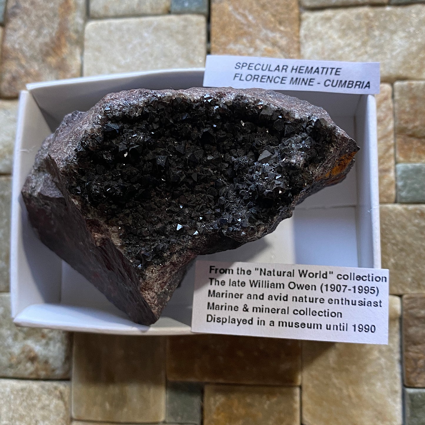 SPECULAR HEMATITE [SPECULARITE] : FLORENCE MINE, EGREMONT, CUMBRIA 185g MF5215