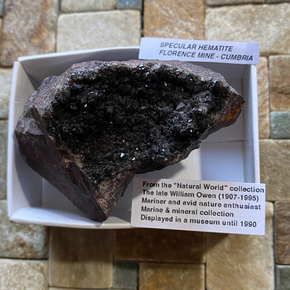 SPECULAR HEMATITE [SPECULARITE] : FLORENCE MINE, EGREMONT, CUMBRIA 185g MF5215