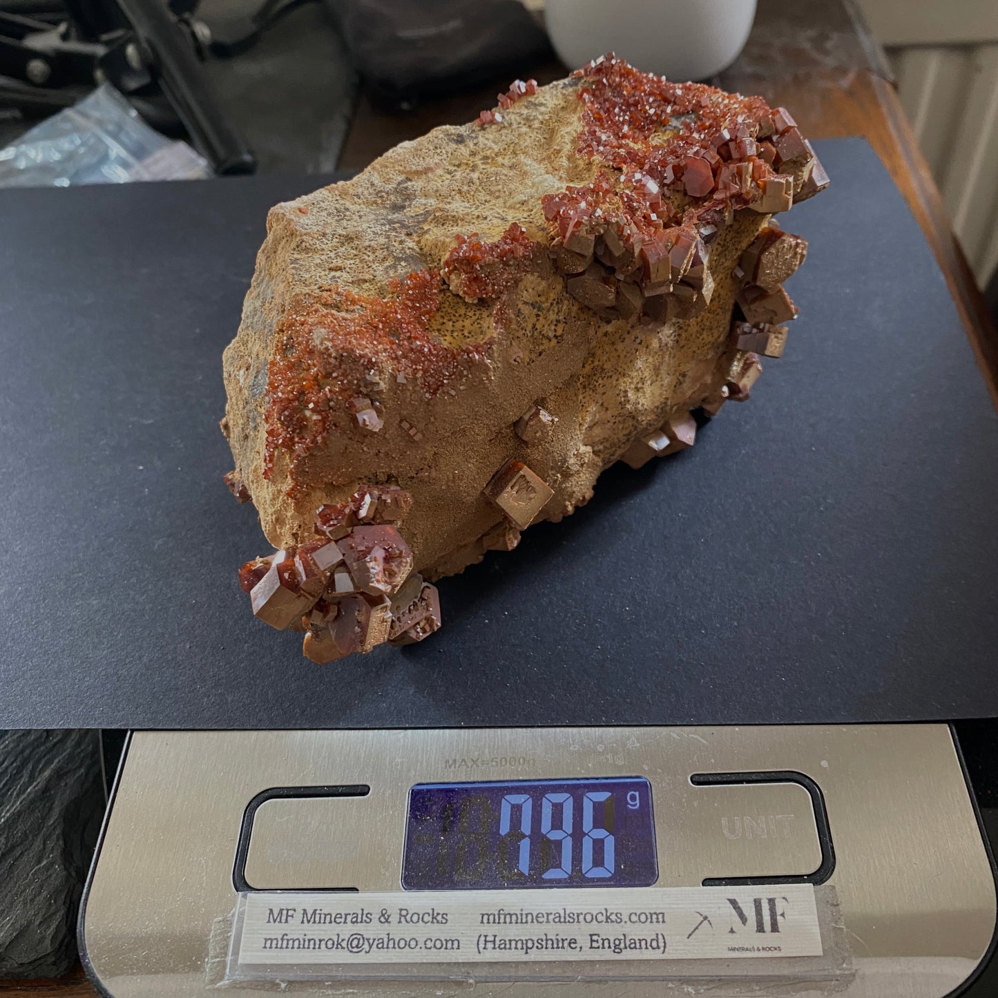 QUITE STUNNING VANADINITE SPECIMEN - BOU ALMADEN, MOROCCO LARGE 796g MF4435
