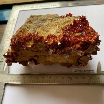 QUITE STUNNING VANADINITE SPECIMEN - BOU ALMADEN, MOROCCO LARGE 796g MF4435