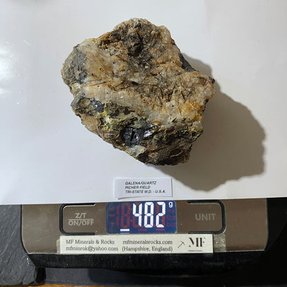 GALENA LEAD ORE ETC : PICHER MINING FIELD, TRI-STATE, U.S.A. 482g MF5216
