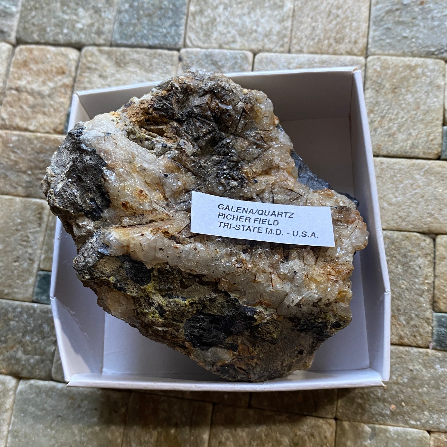 GALENA LEAD ORE ETC : PICHER MINING FIELD, TRI-STATE, U.S.A. 482g MF5216