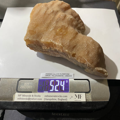 BANDED FLOWSTONE [CALCITE} : DIROS, PELOPONNESE, GREECE  524g MF5217