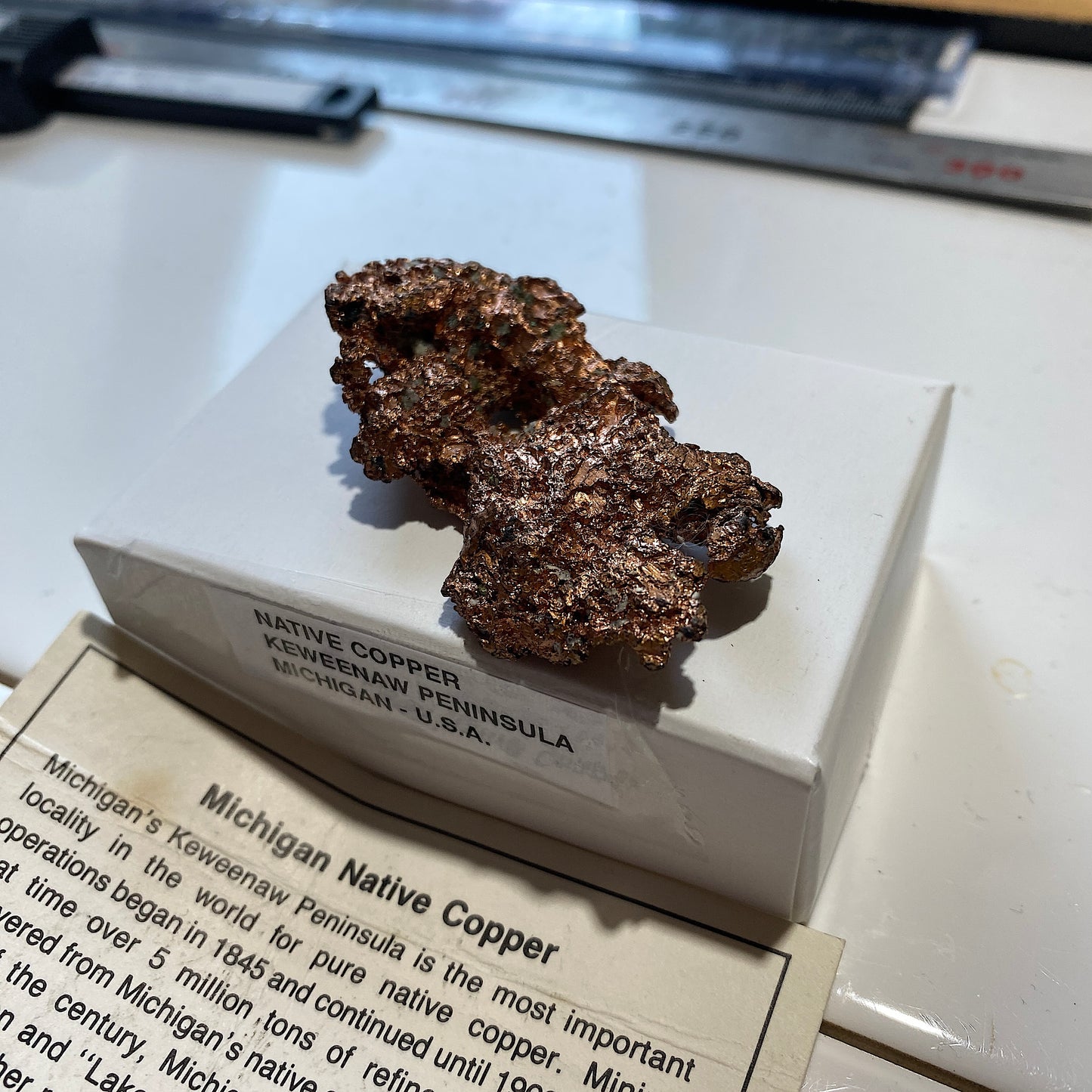 NATIVE COPPER ORE : KEWEEHAW PENINSULA, MICHIGAN, U.S.A. 46g MF5218