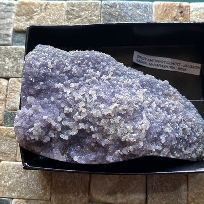 DRUZY AMETHYST QUARTZ LOVELY SPECIMEN DFROM JALGAON, INDIA 402g MF4436