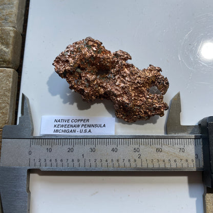 NATIVE COPPER ORE : KEWEEHAW PENINSULA, MICHIGAN, U.S.A. 46g MF5218