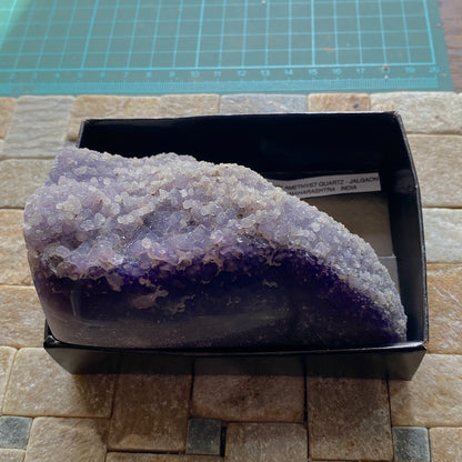 DRUZY AMETHYST QUARTZ LOVELY SPECIMEN DFROM JALGAON, INDIA 402g MF4436