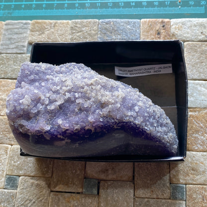 DRUZY AMETHYST QUARTZ LOVELY SPECIMEN DFROM JALGAON, INDIA 402g MF4436