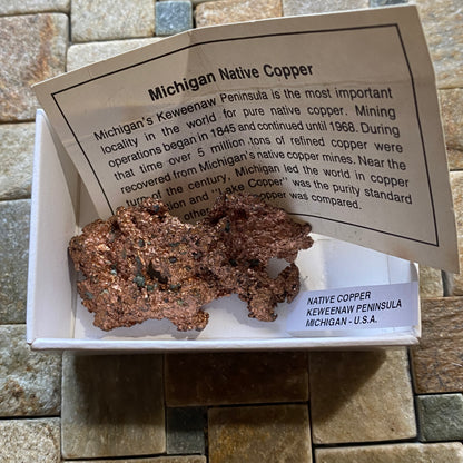 NATIVE COPPER ORE : KEWEEHAW PENINSULA, MICHIGAN, U.S.A. 46g MF5218