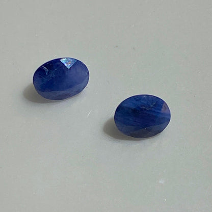 SAPPHIRE CORUNDUM NATURAL GEMSTONES : PAIR FROM NORTHERN CAPE, SOUTH AFRICA 1.60Ct MFG5495