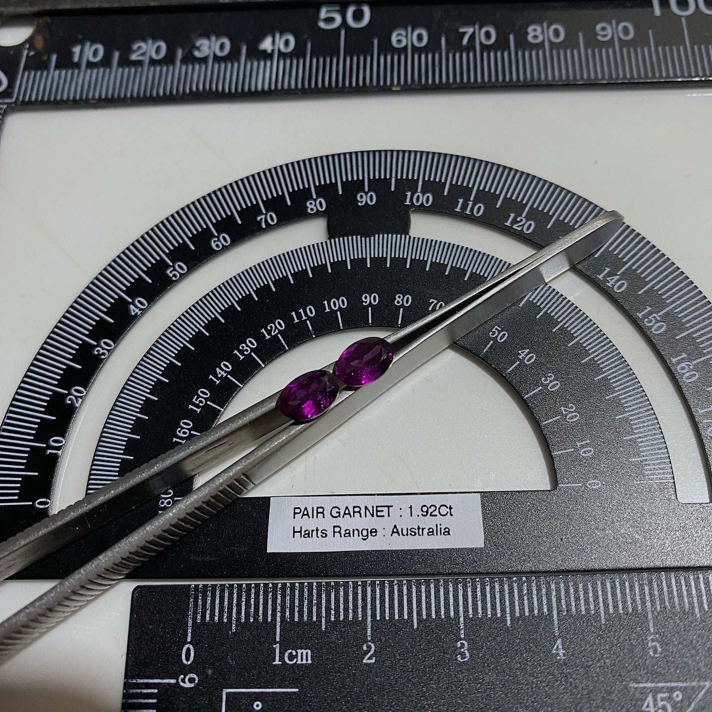 ALMANDINE GARNET NATURAL GEMSTONES x PAIR : HARTS RANGE, NORTHERN TERRITORY, AUSTRALIA 1.92Ct MFG5494Y, AUSTRALIA