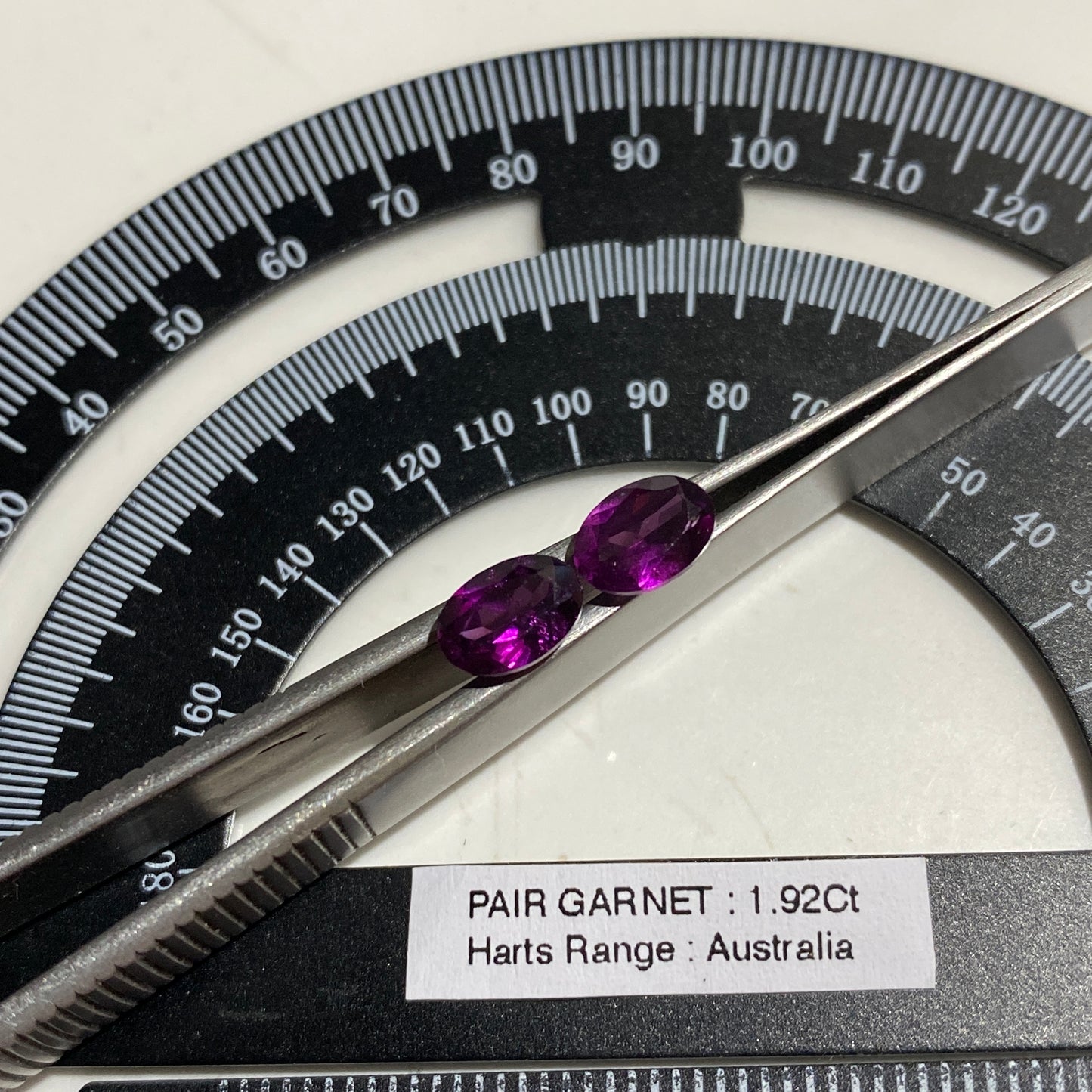 ALMANDINE GARNET NATURAL GEMSTONES x PAIR : HARTS RANGE, NORTHERN TERRITORY, AUSTRALIA 1.92Ct MFG5494Y, AUSTRALIA