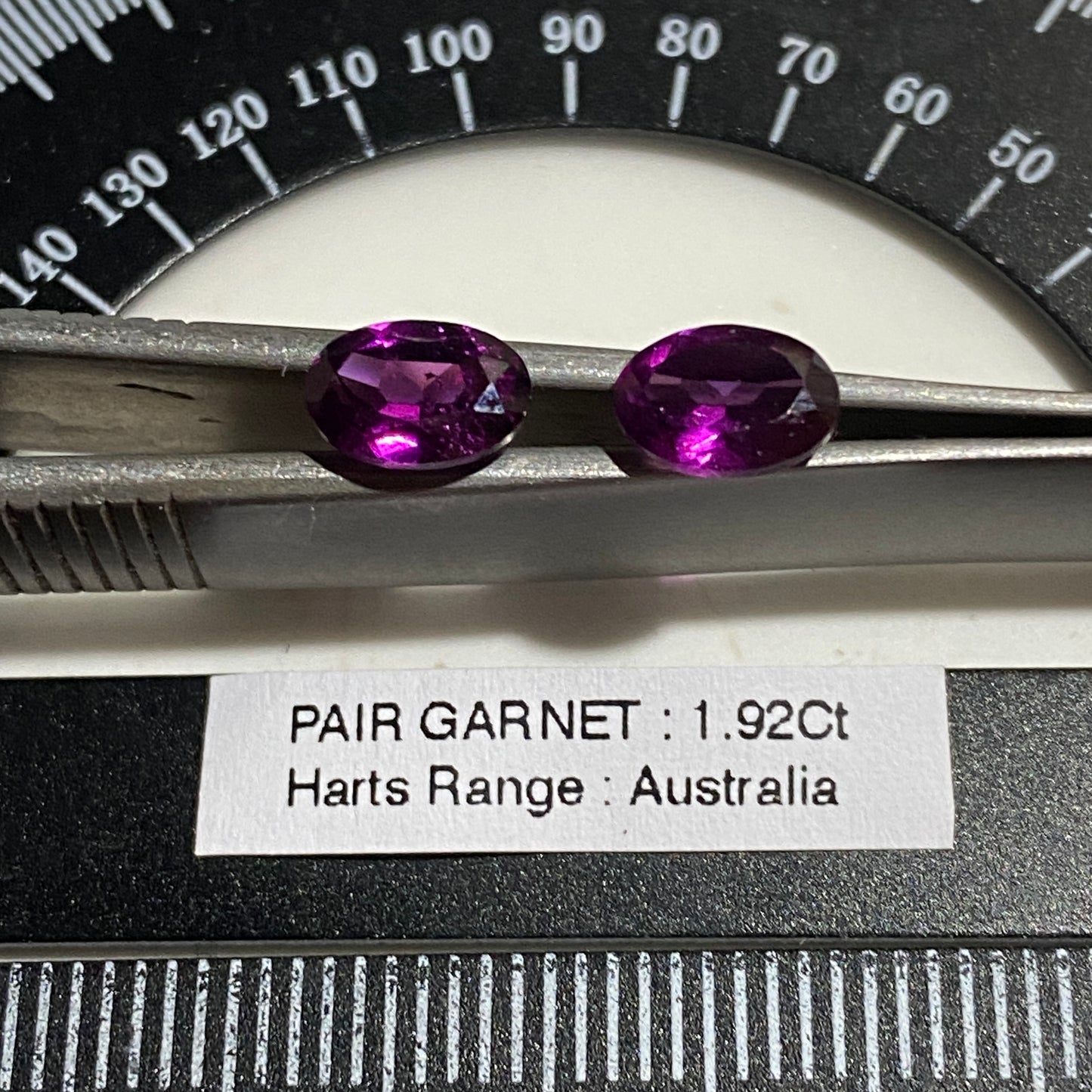 ALMANDINE GARNET NATURAL GEMSTONES x PAIR : HARTS RANGE, NORTHERN TERRITORY, AUSTRALIA 1.92Ct MFG5494Y, AUSTRALIA