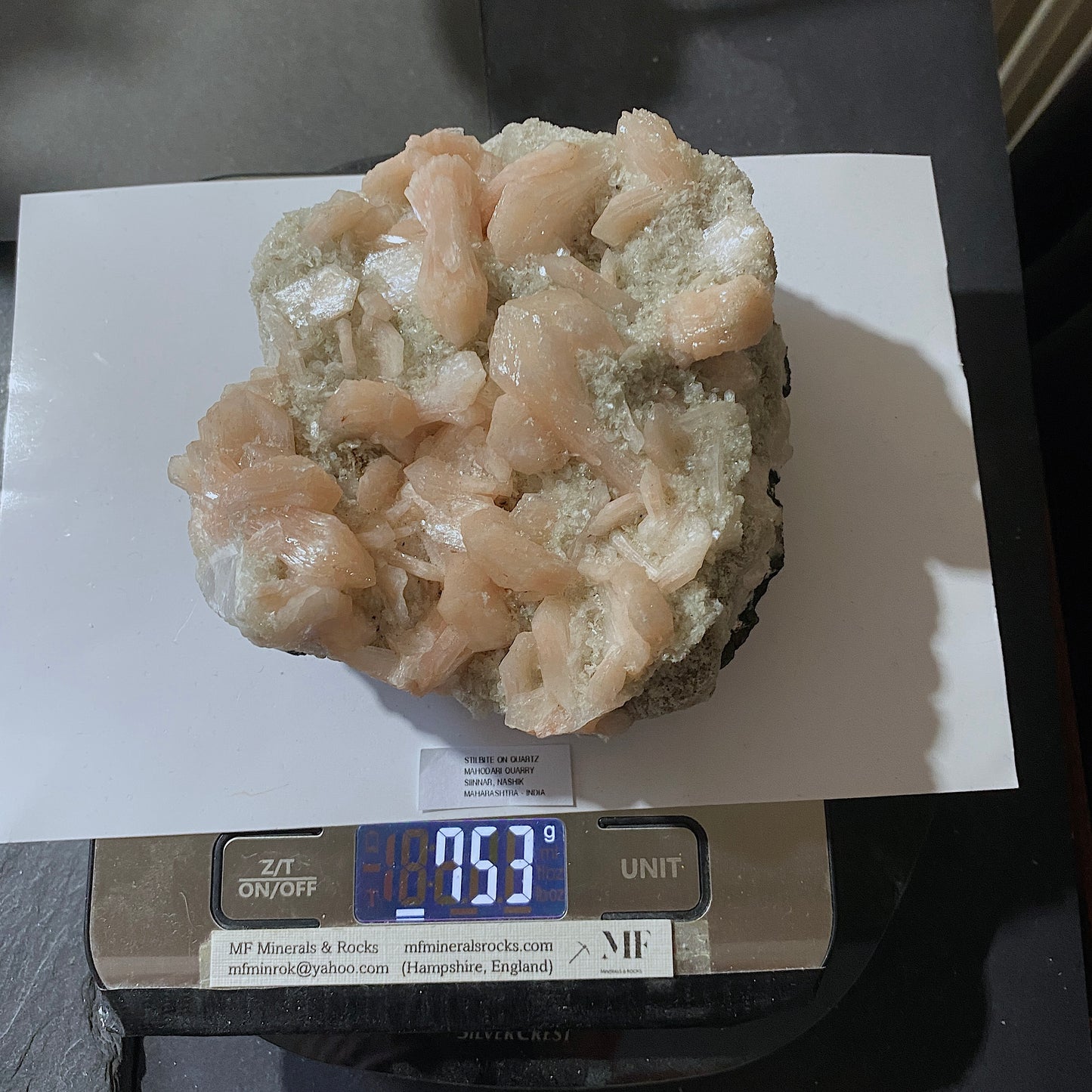 STILBITE : MAHADORI QUARRY, SINNAR, NASHIK, MAHARASHTRA, INDIA 753g MF 5221