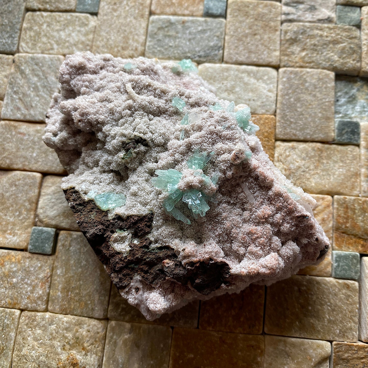 FLUORAPOPHYLLITE(K) ON STILBITE - JALGAON, NASHIK, INDIA 302g MF4439