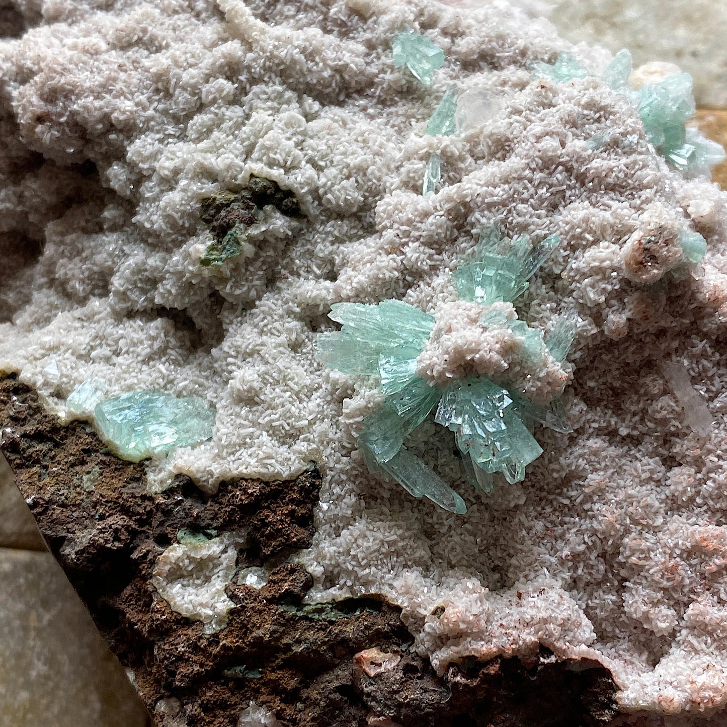 FLUORAPOPHYLLITE(K) ON STILBITE - JALGAON, NASHIK, INDIA 302g MF4439