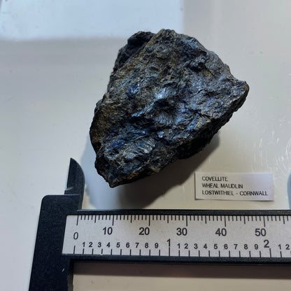 COVELLITE : RARE FROM WHEAL MAUDLIN, LOSTWITHIEL, CORNWALL, ENGLAND. 83g MF5223