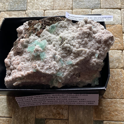 FLUORAPOPHYLLITE(K) ON STILBITE - JALGAON, NASHIK, INDIA 302g MF4439