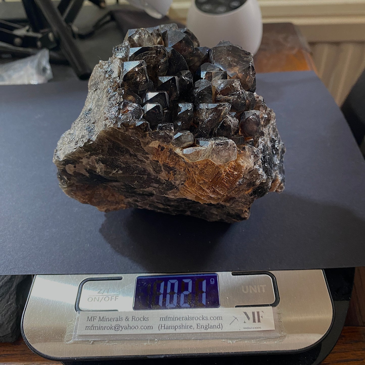 SMOKE QUARTZ CRYSTAL ASSEMBLAGE - MAS SEVER QUARRY, CATEALONIA, SPAIN 1021g MF4440