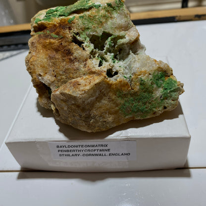BAYLDONITE : DUCKETTS SHAFT, PENBERTHY CROFT MINE, ST HILARY, CORNWALL 258g MF1571